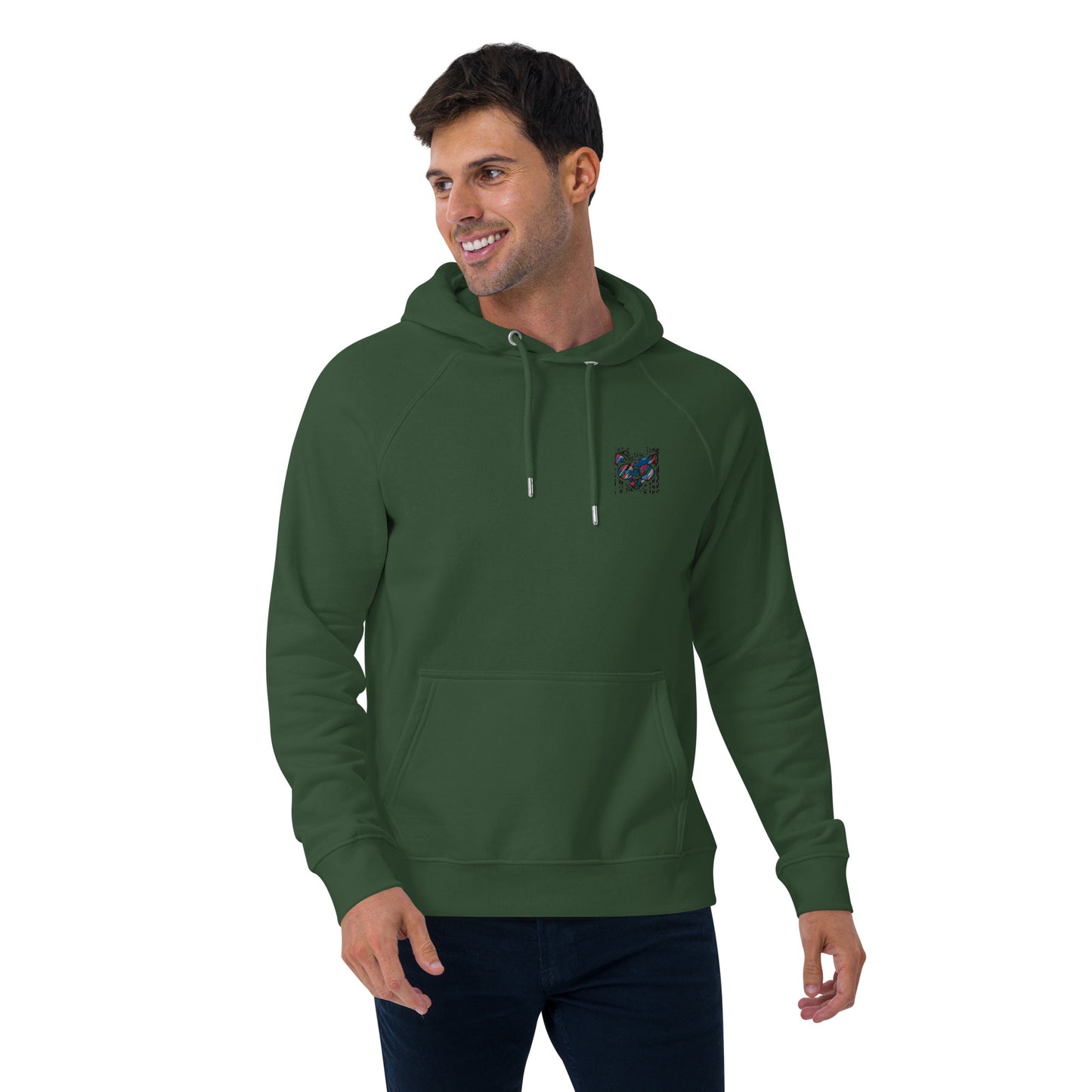 Sweat à capuche écologique Raglan unisexe - homme femme