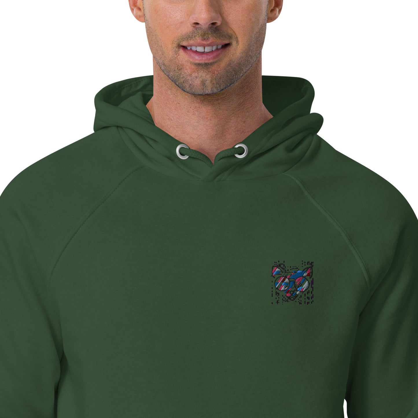 Sweat à capuche écologique Raglan unisexe - homme femme