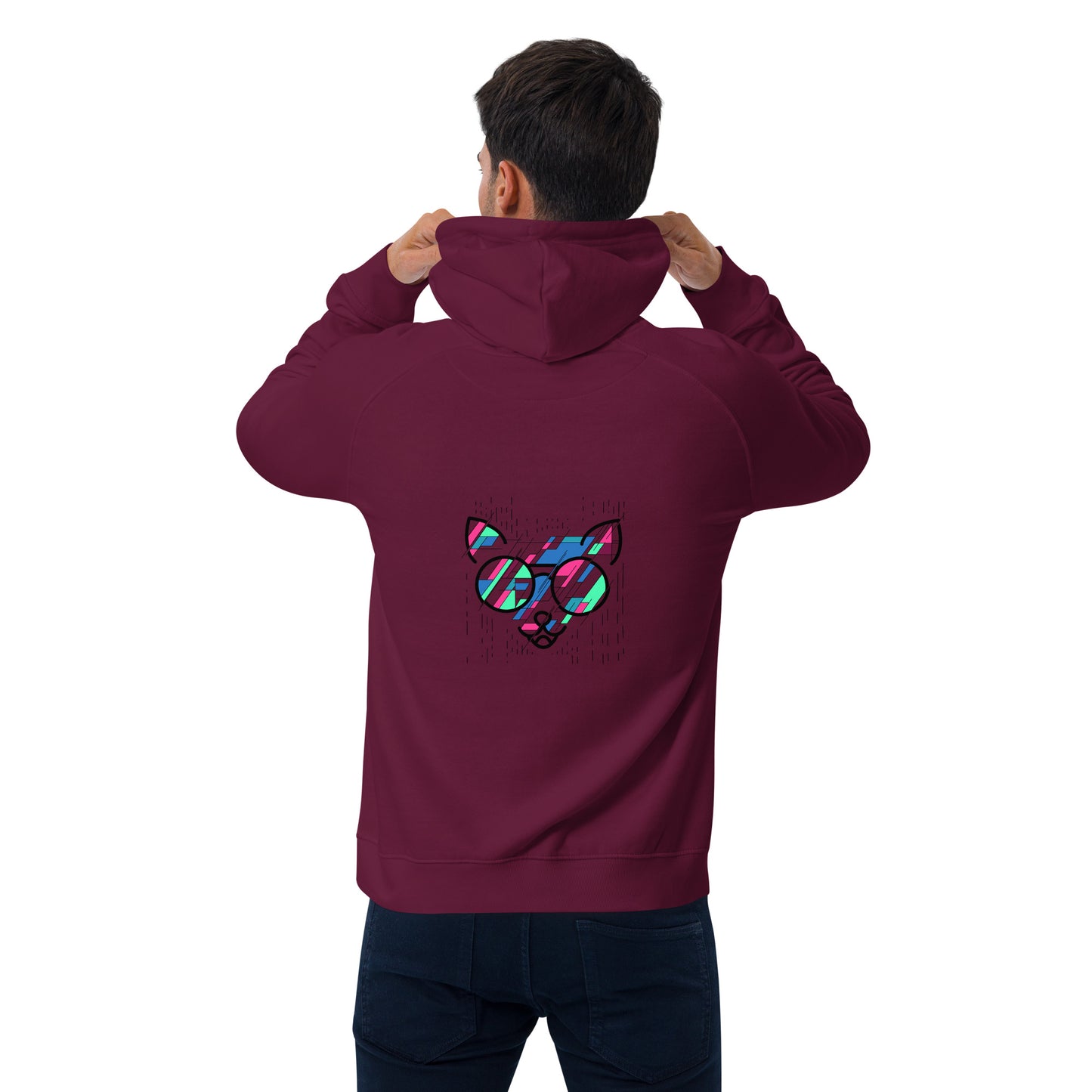 Sweat à capuche écologique Raglan unisexe - homme femme