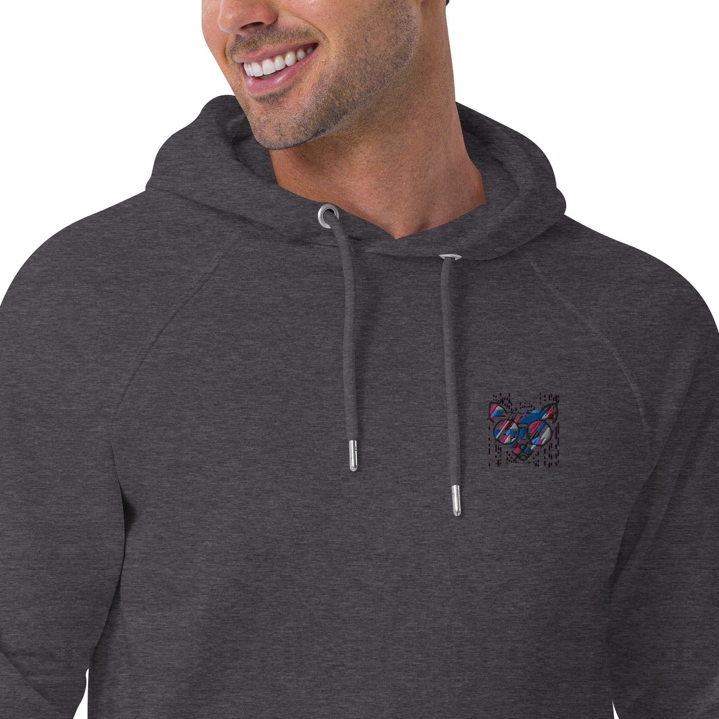 Sweat à capuche écologique Raglan unisexe - homme femme