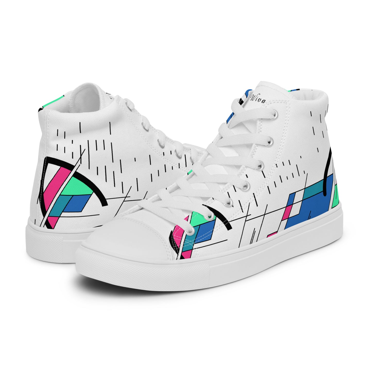 Baskets hautes en toile femme