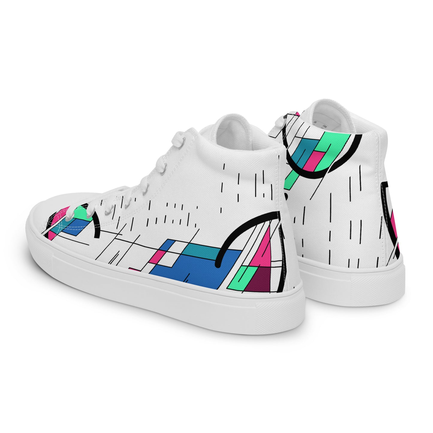 Baskets hautes en toile femme