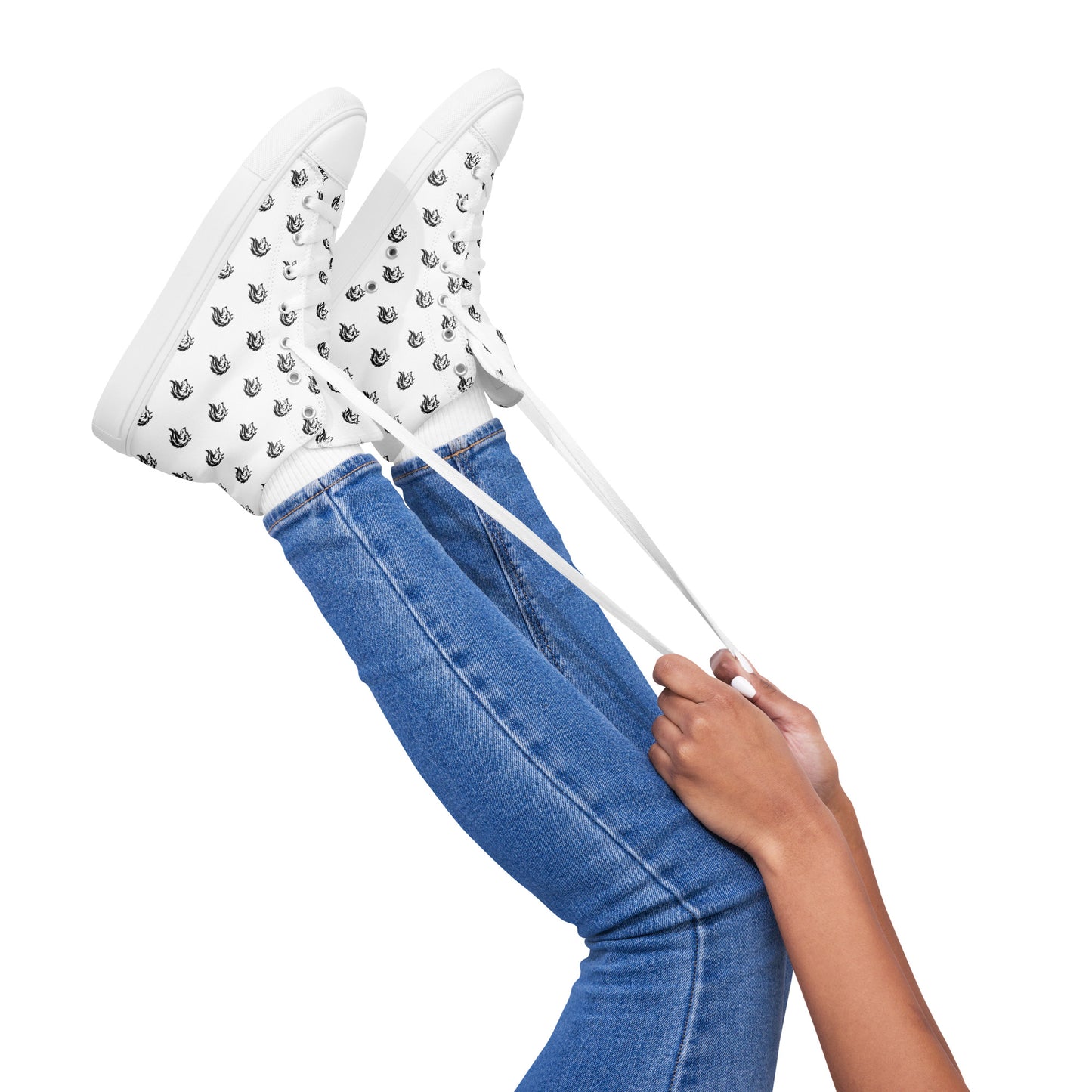 Baskets hautes en toile - femme