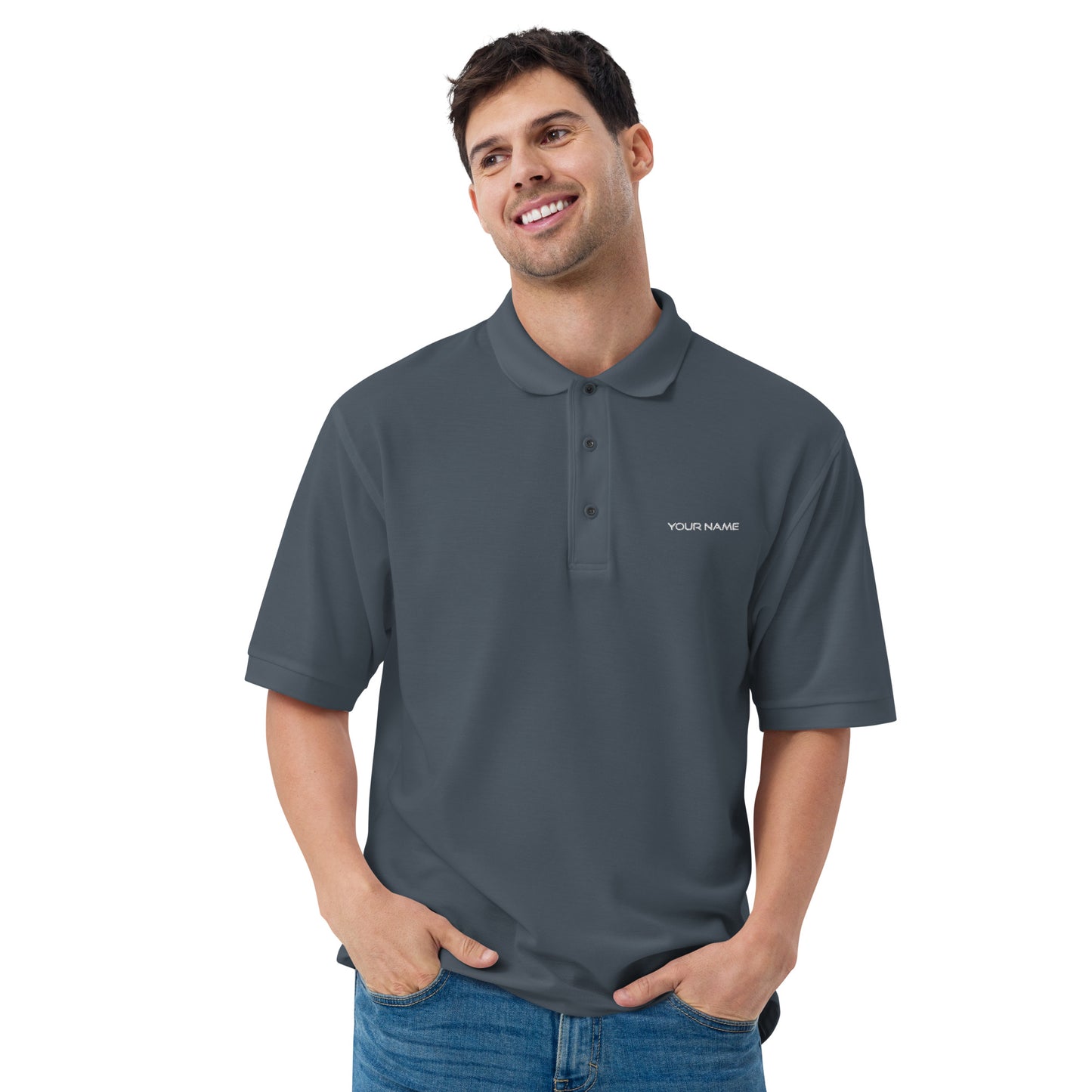 Men's Embroidered Polo - personalized