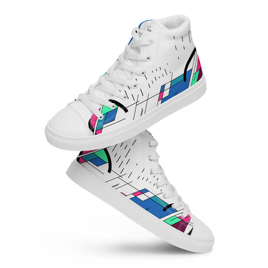 Women's high-top canvas trainers