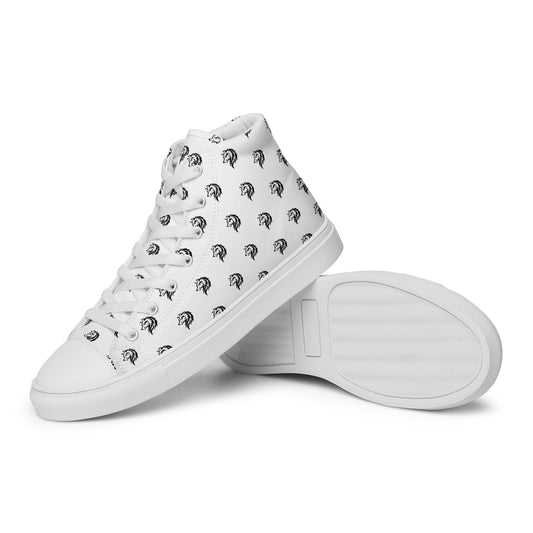 Canvas high trainers - women